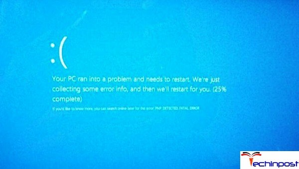 Windows 10 Fatal Error Message